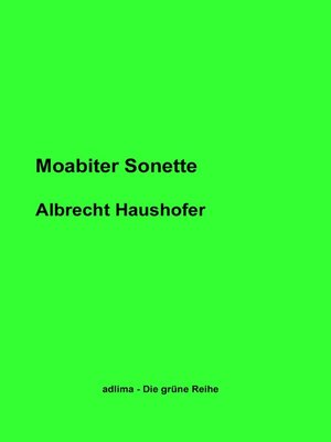 cover image of Moabiter Sonette